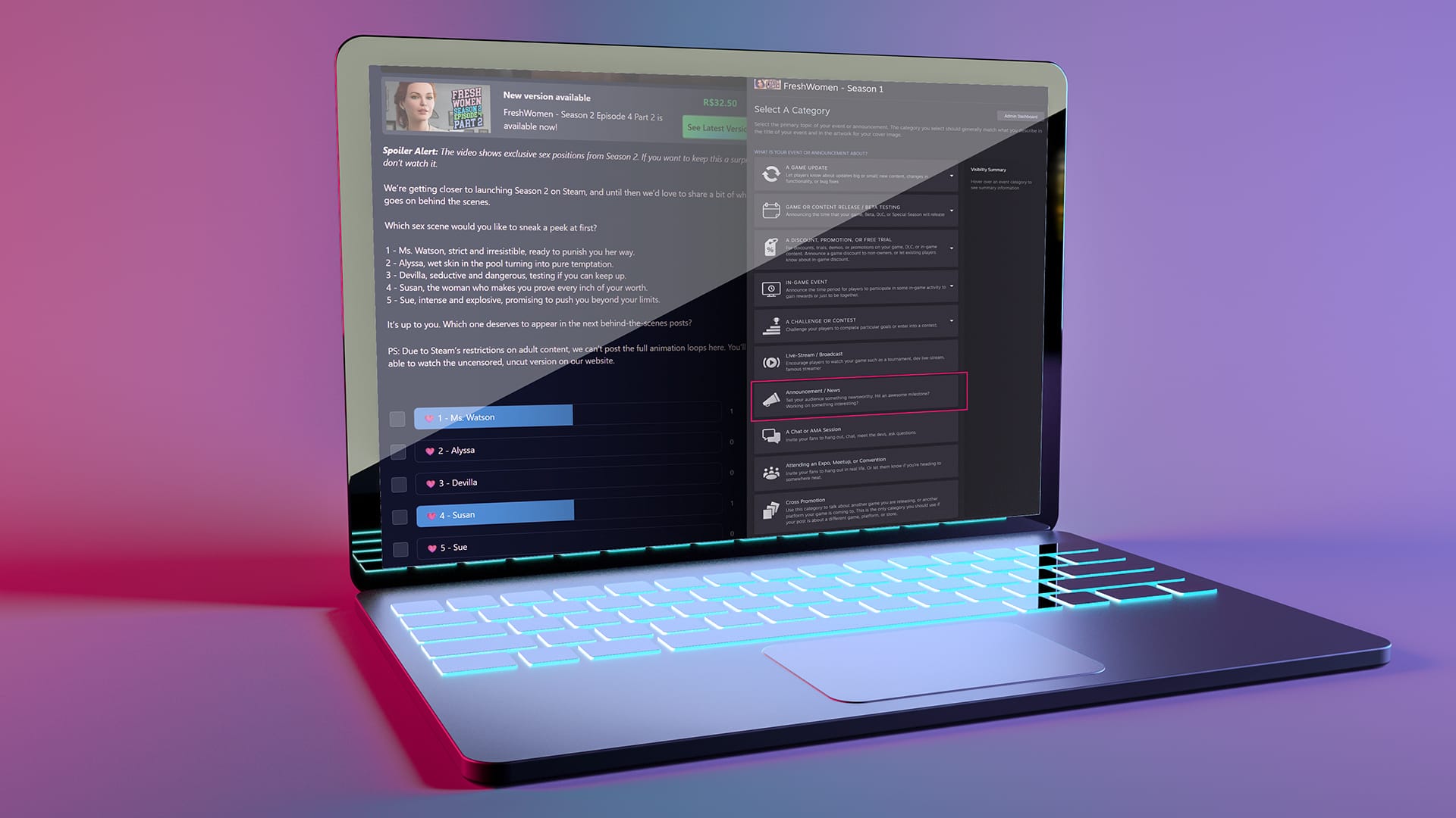 How to create Steam posts in 16 languages with OppaiMan's new feature.